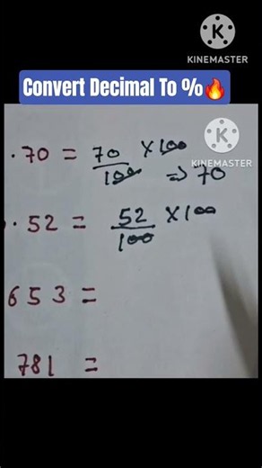 Convert Decimal To Percentage 🔥#MathTrick #Percentage #Decimal #LearnMath #QuickMath #StudyTips