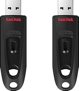 SanDisk 64GB 2-Pack Ultra USB 3.0 Flash Drive (2x64GB) - SDCZ48-064G-GAM462, Black