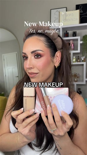 NEW MAKEUP: yes, no, maybe @Natasha Denona hyglam foundation shade 4N - maybe - still testing @Haus Labs contour stick in Angle - yes! So easy to blend @Polite Society Beauty bronzer in club Tropicana (gifted) - yes! I actually bought a shade darker myself months ago. This bronzer is blurring! @r.e.m. beauty highlighter in miss mercury - yes!! It’s so blinding @LAWLESS Beauty dreamy daisy eye palette - yes! Shadows blend nicely @RMS Beauty legendary lipstick in Jayne - yes!! It’s a comfortable s