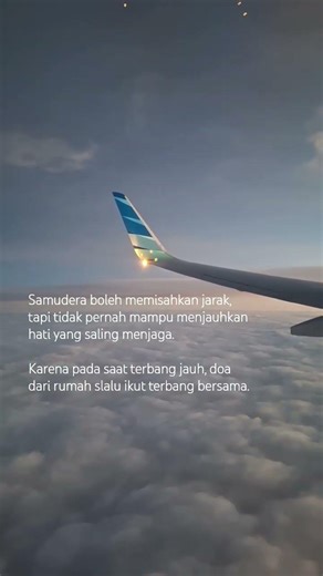 #13 Doa dari rumah slalu ikut terbang bersama #pesawat #garudaindonesia #terbang #samudera