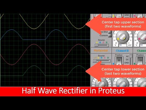 half wave rectifier in Proteus tutorial