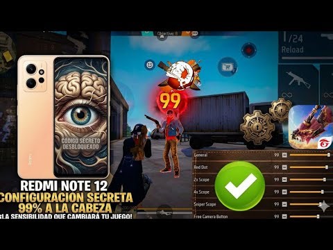 Sensibilidad Free Fire Xiaomi Redmi Note 12 Pro DPI Perfecto + Configuración 2025 para Dar Todo Roj