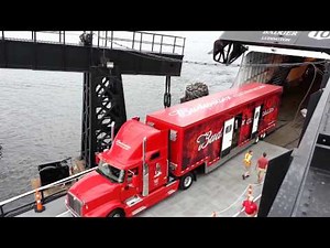 Budweiser Clydesdale Trucks Boarding S.S. Badger, August 13, 2012