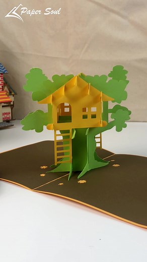 How to make tree house pop-up card | Paper Soul Craft #papersoul #papersoulcraft #popupcard #diycard #cardmaking #handmadecards #tiktokcraft #handmadegifts #cricutprojects #cricutcraft #cricutcraft #cuttingtemplate #cuttingcraft #treehouses #papercraft #diycardmaking #popupcardtutorial #popupcard #diypopupcard #cardmakingtutorial #cardideas #3dcardcraft #3dcardcraft #diybirthdaycard #birthdaypopupcard
