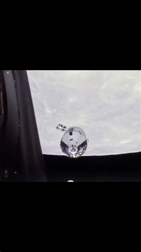 Apollo 11 Command module over the Moon in 1969. #space #apollo