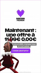 Fais vite ! En cette fin d'année, vis ta musique à fond avec notre offre exclusive : 3 mois gratuits ! | Deezer