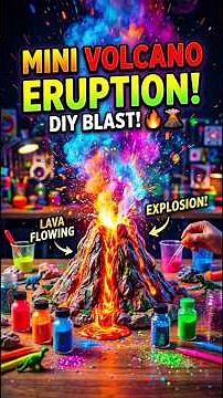 Homemade Volcano Experiment – Easy Science Project for Kids! 🌋