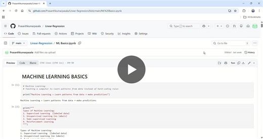 #machinelearning #linearregression #scikitlearn #datascience #ai #modelevaluation #mlpipeline #github | PRASANTH KUMAR PASALA