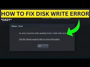 How To Fix Disk Write Error On Steam(EASY)