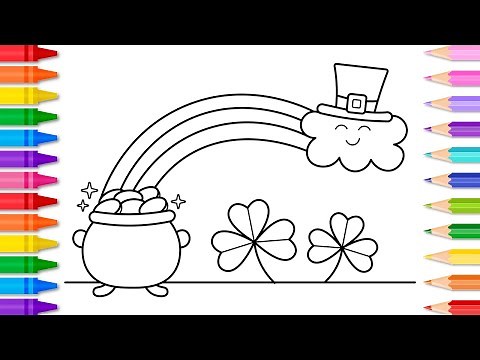 How to Draw St. Patricks Day Stuff ☘️✨St. Patricks Day Drawing and Coloring Pages for Kids