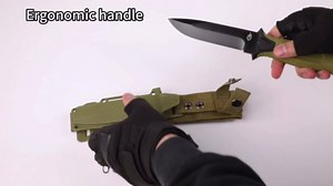 Fixed Blade Knife, 10" Hunting Knive With Sheath And Clip, Survival Hunting Full Tang For Camping, Hunting, Outdoors, Edc