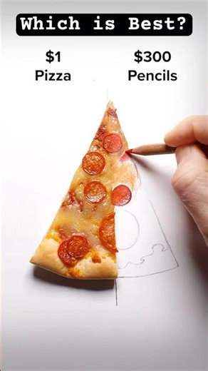 Learn how to draw Realistic pizza 🍕, pencil drawing ideas for beginners, 3d drawing shorts