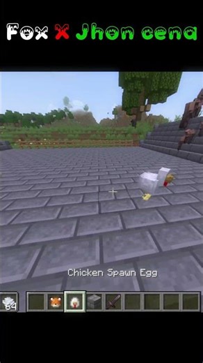 AND HIS NAME IS... FOX CENA! #minecraft #shorts #JHON CENA #FOX CENA