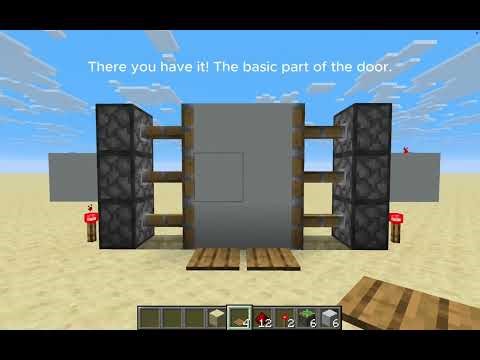 Minecraft 2x3 Horizontal Redstone Piston Door Tutorial
