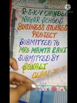 Business Studies Project [Class XI] Topic - Banking