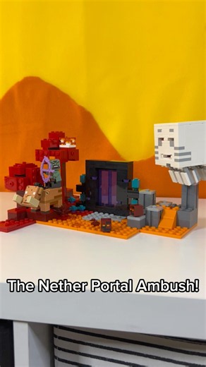 Lego Minecraft Nether Portal Ambush! 🔥⛏️👽 #lego #minecraft #legominecraft #review #afol