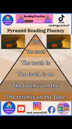 Pyramid Reading Fluency for kids #readingcommunity #readingpractice #kidsreading #readingtime | Reading Practice Videos