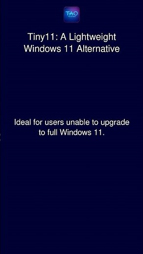 Tiny11: A Lightweight Windows 11 Alternative