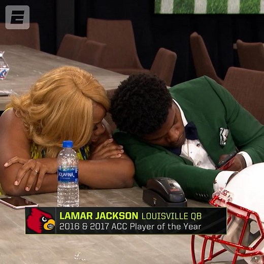 644K views · 9.2K reactions | In the 2018 NFL draft, Lamar Jackson was the last QB left in the green room. Two seasons later, he was named MVP with the Baltimore Ravens  Every pick counts in this Thursday’s NFL draft  | ESPN | Facebook