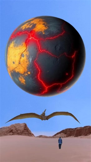 planet falling | with bird | solar system | space video #planets #space #shorts