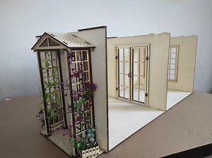 Stackable Dollhouse Room Box With Porch, DIY Doll Diorama, 1\6 & 1\12 Scale - Etsy