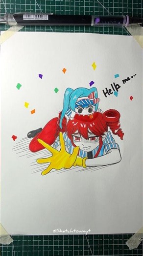 Drawing Miku x Teto ✨#miku #vocaloid #artprocess #originalcontent #anime