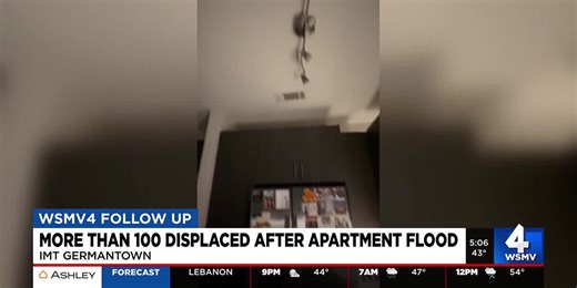 More than 100 displaced after apartment flood