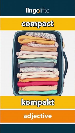 🇬🇧🇩🇰 compact - kompakt : learn English : Lad os lære engelsk : vocabulary builder