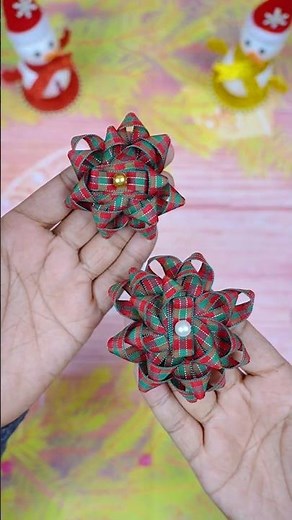 🎁 Festive Christmas Bow Making with Ribbon