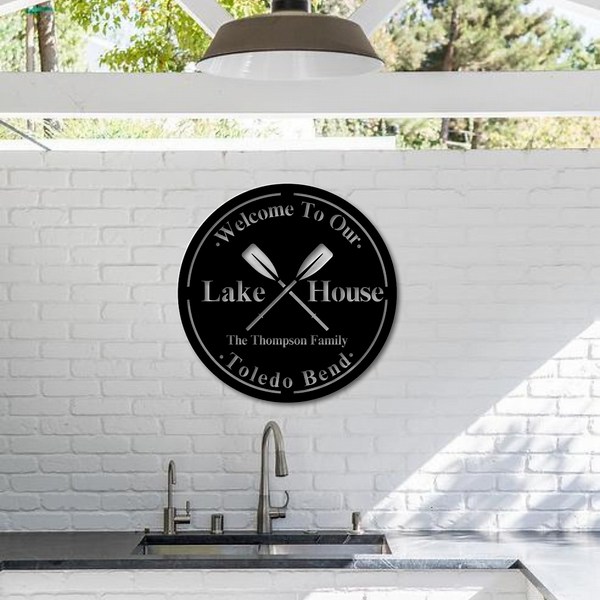 Metal Lake House Sign, Lake Sign, Lakehouse Sign, Beachhouse Sign, Beach Sign, River House Sign, Custom Lake Sign, Lake House Decor - Etsy