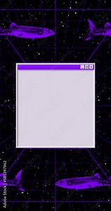 Modern loop animation. Nostalgic interface digital design, retro vibes. Vertical 4k video