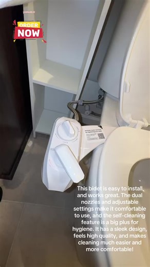 This bidet is easy to install and works great. The dual nozzles and adjustable settings make it comfortable to use, and the self-cleaning feature is a big plus for hygiene. It has a sleek design, feels high quality, and makes cleaning much easier and more comfortable. #bidettoilet #foryoupage #fyp #creatorsearchinsights