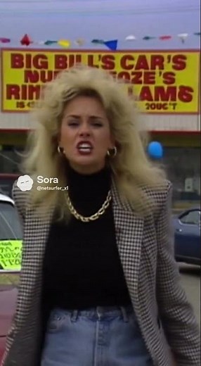 Crystal Sparkle (as Crystal Rusto) Advertises Big Bill Hell's Cars