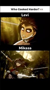 Attack on Titan ⚔️ Levi vs Mikasa Female Titan | Who Cooked Harder?! 👀 #shorts #aot #eren #anime