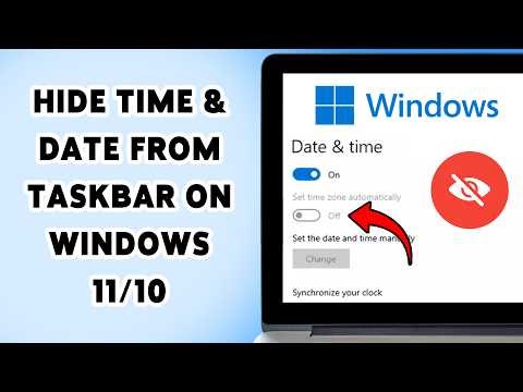 How To Hide Time And Date From Taskbar On Windows 11/10 | Remove Clock And Calendar On Windows 2026