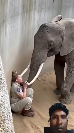 An elephant's heroic act of saving a woman!#Elephant #Hero