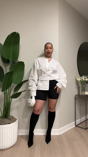 Stylish Outfit of the Night Look with Source Unknown Top and H&M Boots