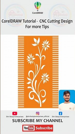 CorelDRAW Tutorial CNC Cutting Design For More Tips #coreldraw #graphicdesign #shorts