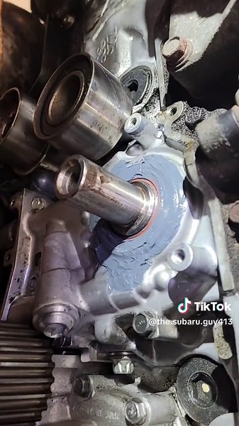 oil leak. engine failure. trying to help my buddy out. #subaru #legacy #impreza #crosstrek #outback #auto #car #truck #cvt #engine #forester #turbo #cobb #engine #oilleak #subaruguy