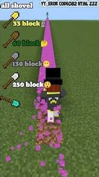 all shovel VS magenta concrete powder #minecraftshorts