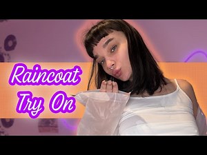[4K] Raincoat Try-On | White Transparent Minimal Style