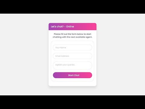 Responsive Chat Box UI Design using only HTML & CSS