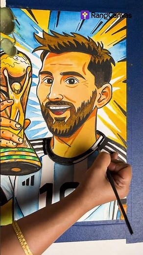 Lionel Messi FIFA World Cup Poster Illustration Tutorial | Easy Messi Drawing #fifaworldcup #messi