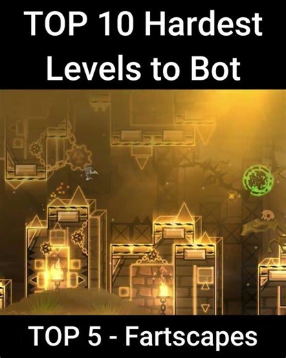 Top 10 Hardest Levels to Bot #geometrydash #gd #music #gaming #gameplay #edit #level #top10