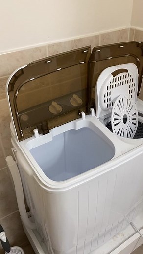 Realistic Portable Washing Machine Setup and Usage Tutorial
