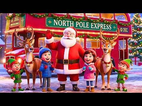 Wheels on the Bus – Christmas Edition | Santa’s Christmas Bus Song for Kids