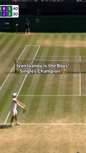 Ivan Ivanov wins his first junior Grand Slam title 🇧🇬 He defeats Ronit Karki 6-2, 6-3 to become the first Bulgarian player to win the Boys’ Singles title since Grigor Dimitrov in 2008. #Wimbledon | Wimbledon