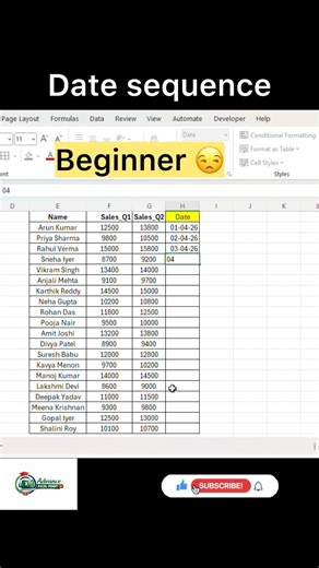 Create Automatic Date Series in Excel 📅 | SEQUENCE Formula Trick 🔥 #ExcelFormula #SequenceFormula
