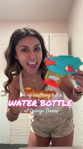 I’m a sucker for a themed class!!! Just makes it extra fun hehe 🤭 #anythingbutawaterbottle #waterguns #otf #workoutfun #sillygirl