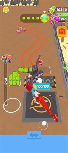 Magnet Crane Collecting Scrap Metal! Junkyard Master #mobilegame #junkyard #magnet #scrap #simulator